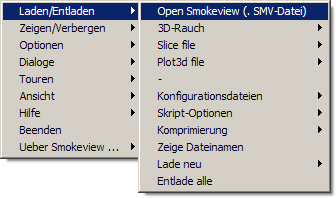Smokeview deutsche Menüführung